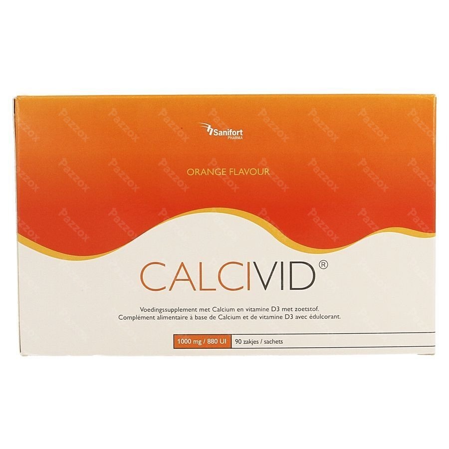 Calcivid 1000mg/880ie Orange Sach 90