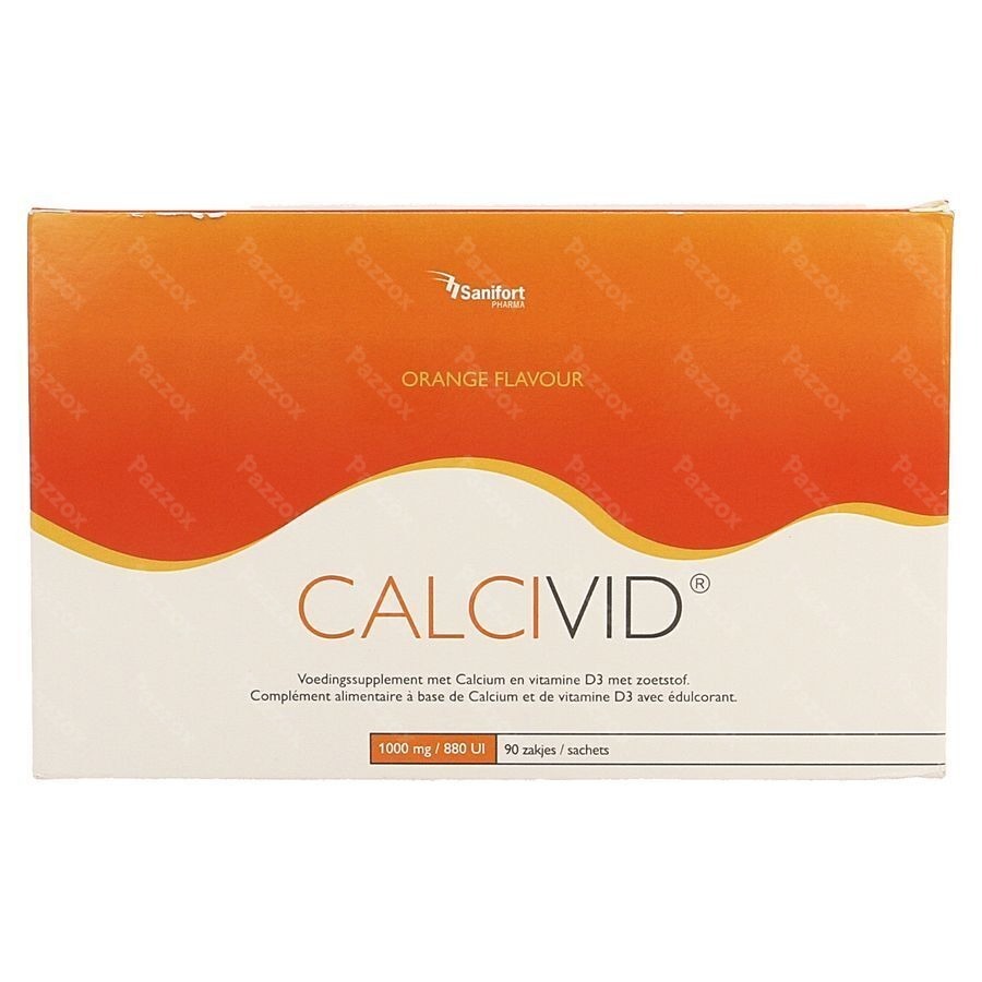 Calcivid 1000mg/880ie Orange Sach 90