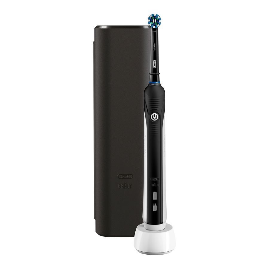 Oral B Pro 2 Brosse à Dents Électrique Noir + Etui Voyage