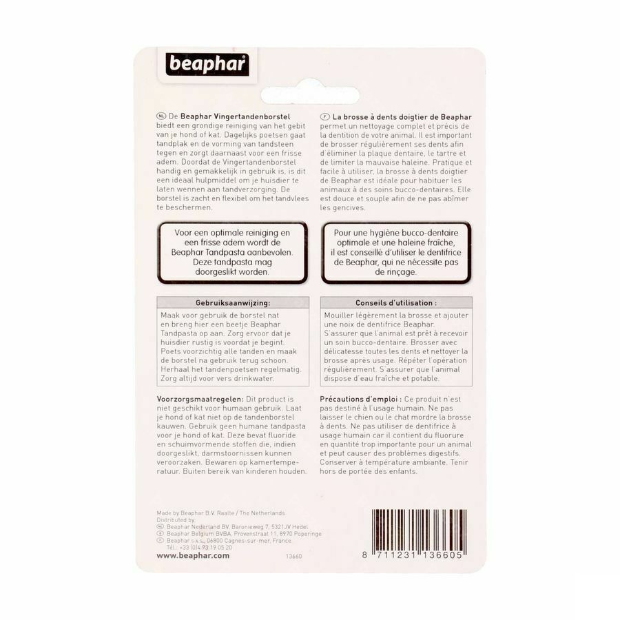 Beaphar Brosse Dents Doigtier 2