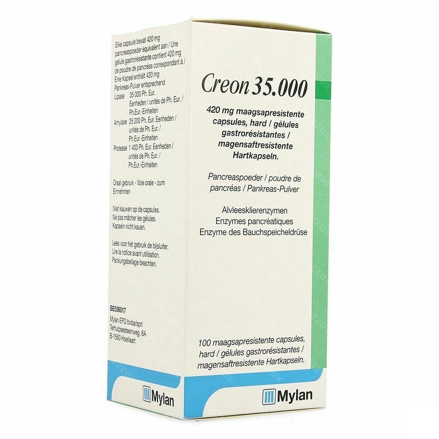 Creon 35000 420mg Gastroresist Caps Dur 100