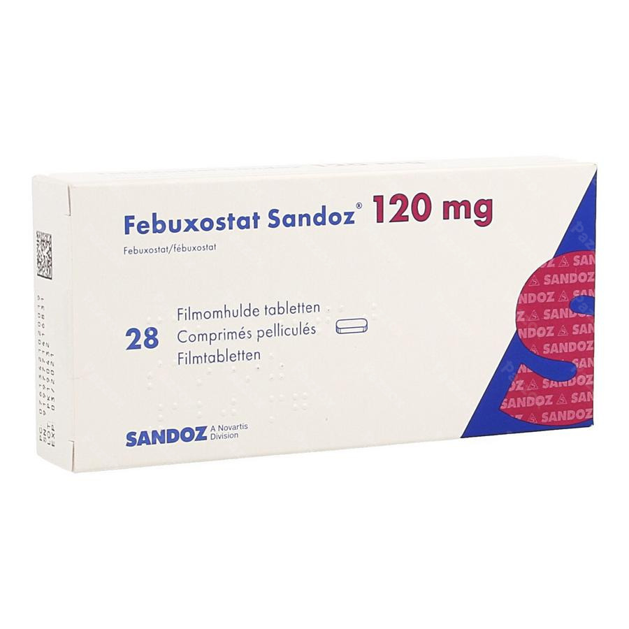 Febuxostat Sandoz 120mg Comp Pell 28
