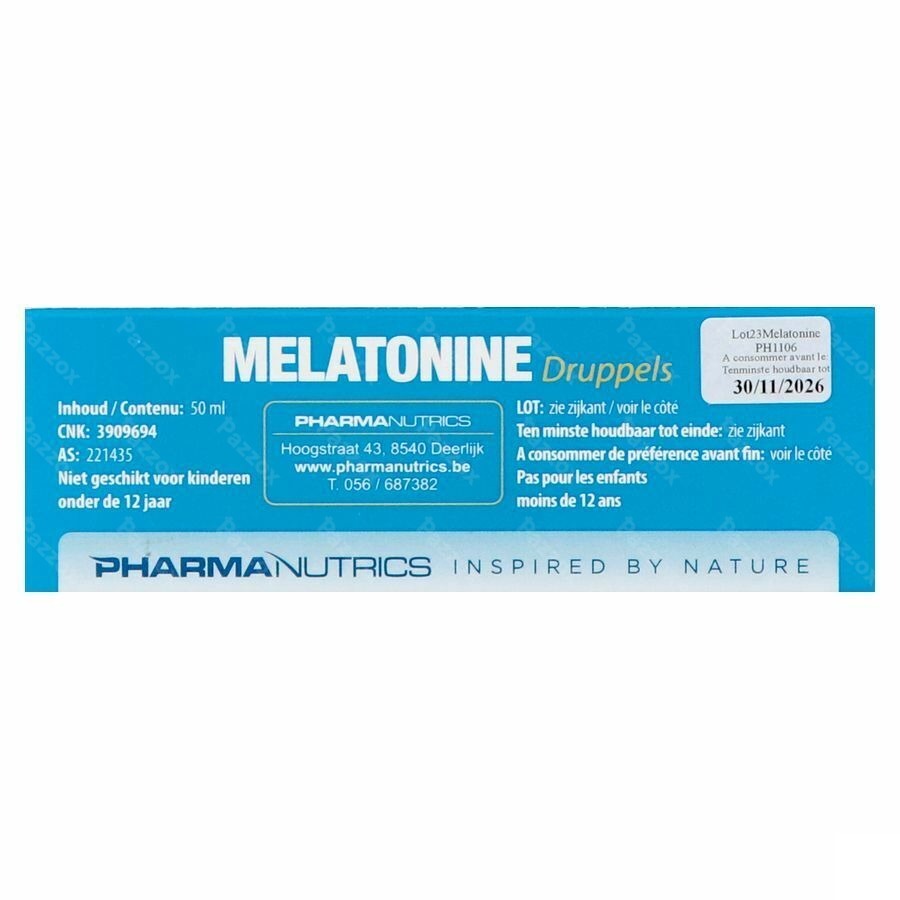 Melatonine Gouttes 50ml Pharmanutrics