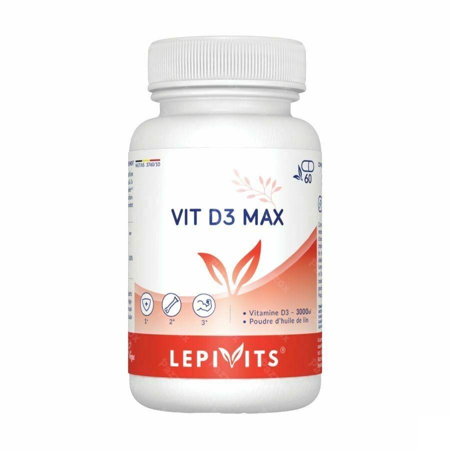 Vit D3 Max 3000ui Caps 60 Lepivits