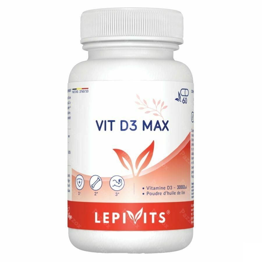 Vit D3 Max 3000ui Caps 60 Lepivits