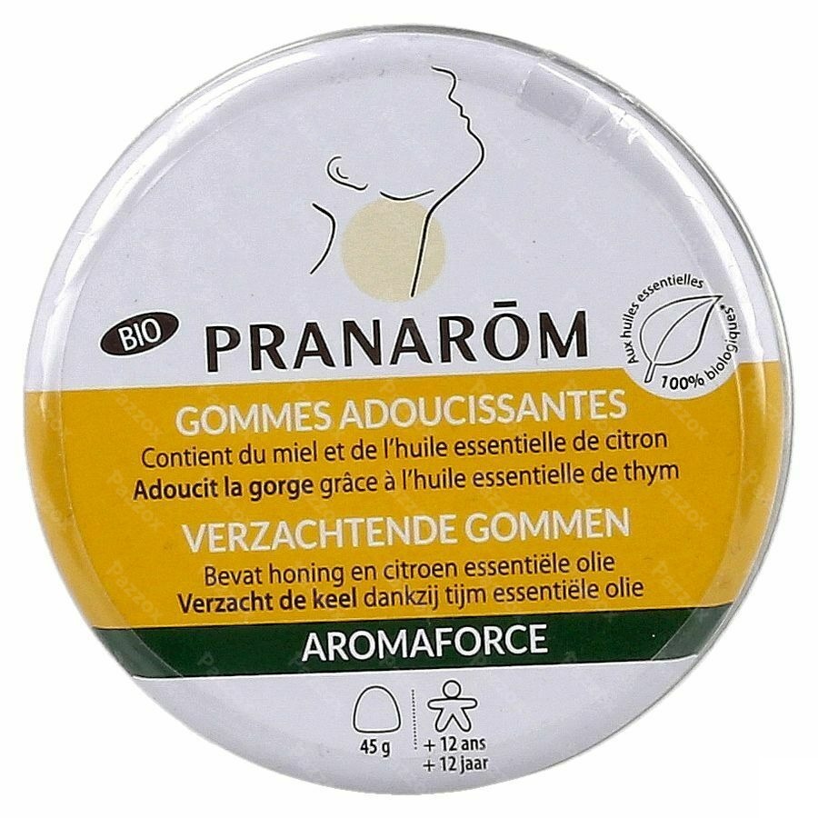 Pranarôm Aromaforce Bio Gommes Adoucissantes Miel 45