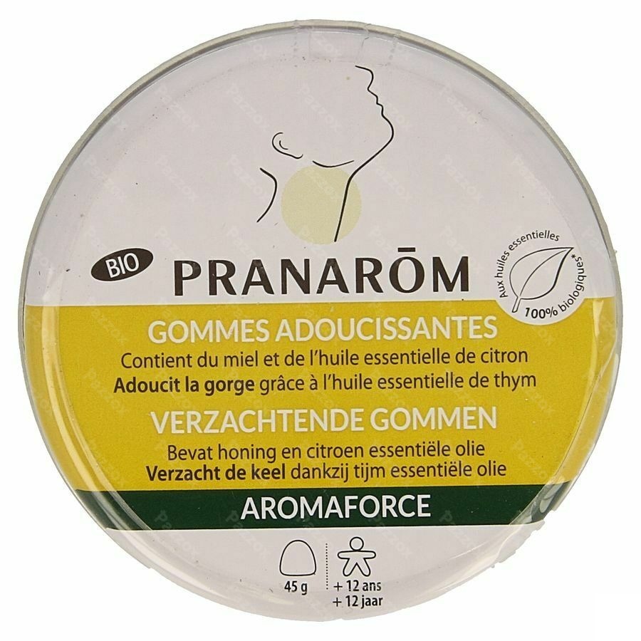 Pranarôm Aromaforce Bio Gommes Adoucissantes Miel 45