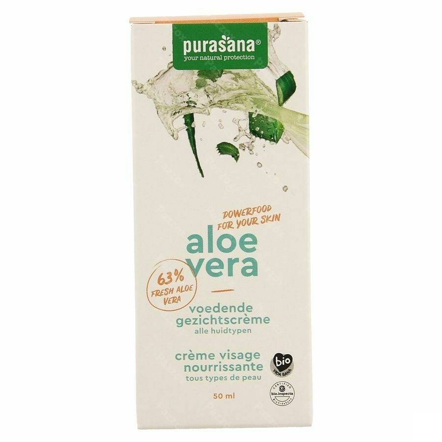Purasana Vegan Aloe Vera Cr Visage Nouriss. 50ml