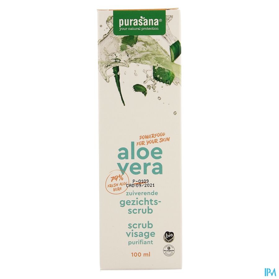 Purasana Vegan Aloe Vera Gommage Purif.visage100ml