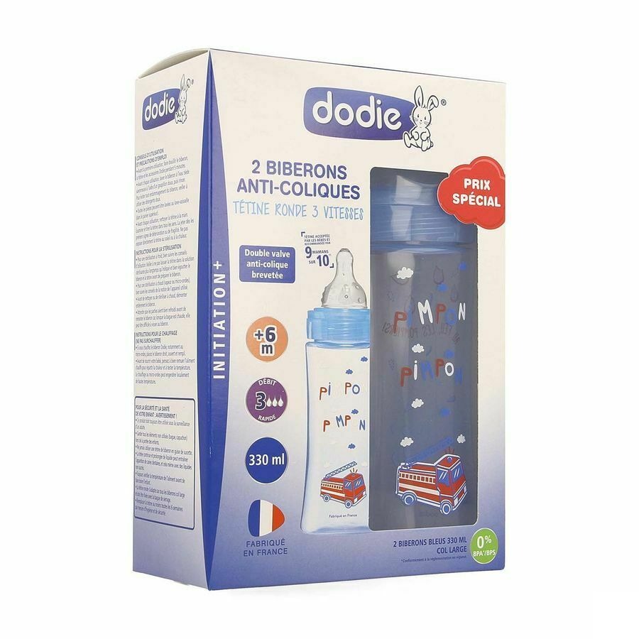 Dodie Kit Biberon Initiation+ Garcon 330ml 2