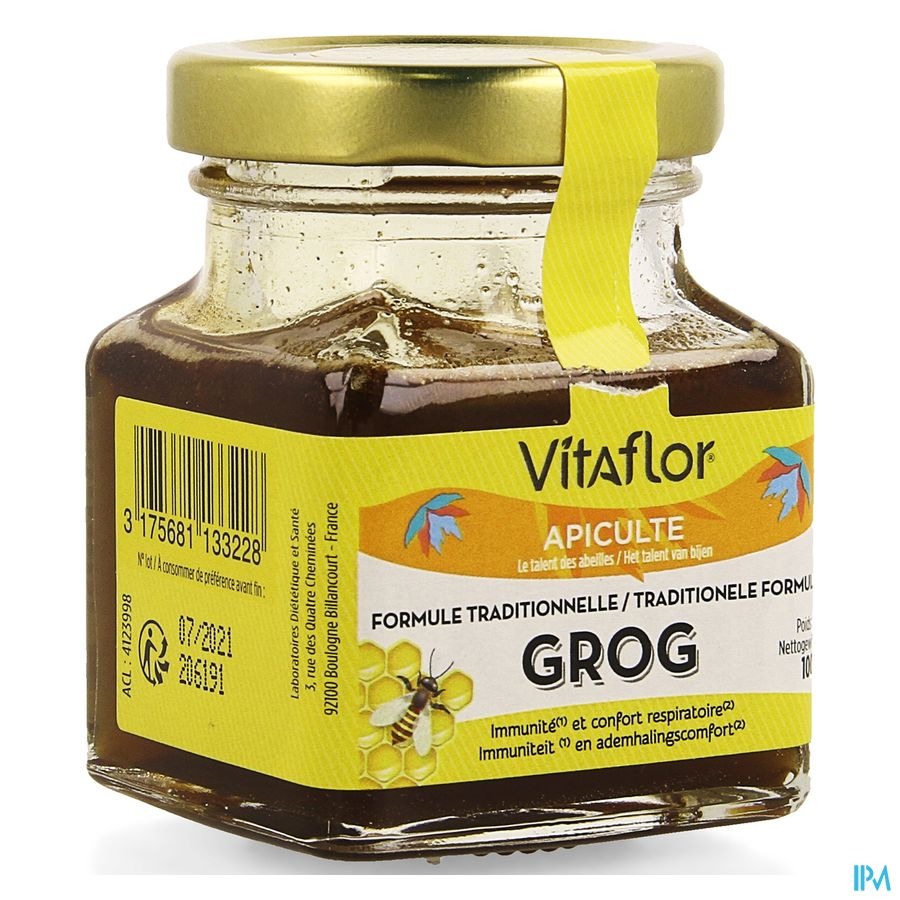 Vitaflor Grog Formule Traditionnelle Miel Pot 100g