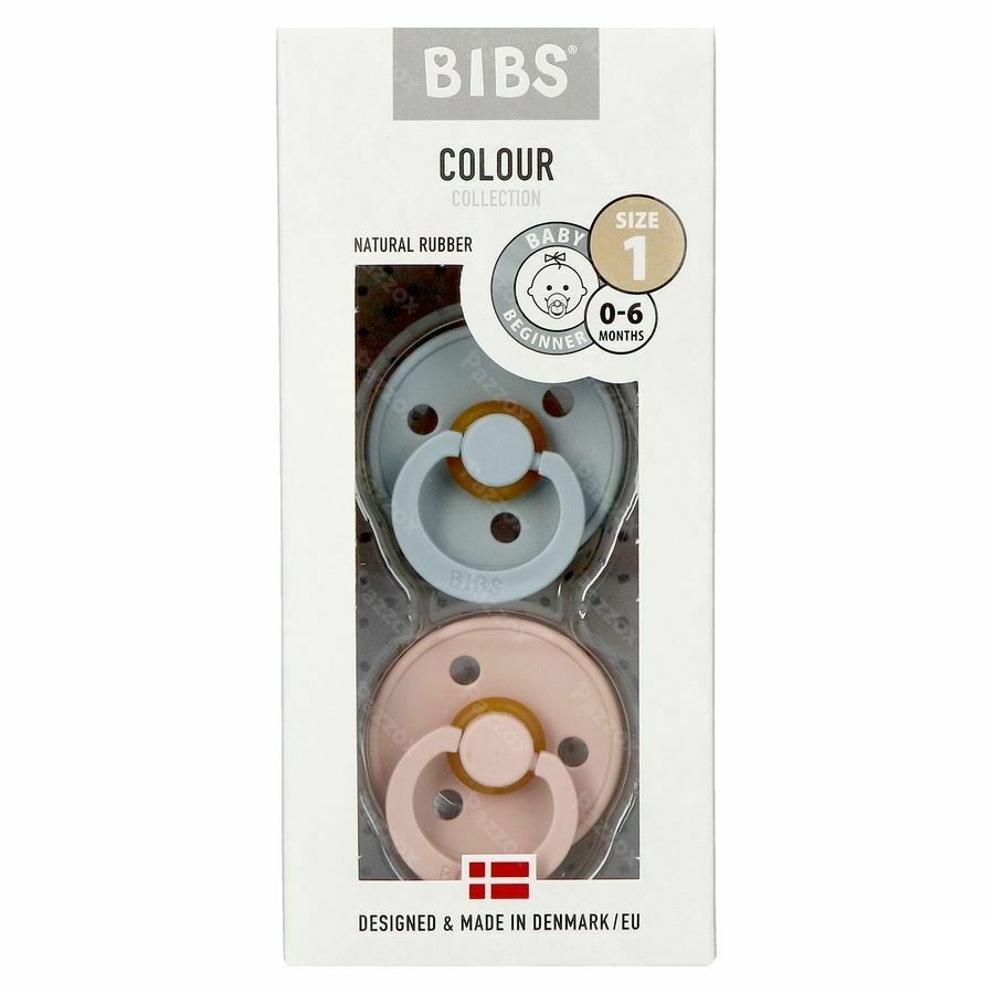 Bibs 1 Sucette Duo Cloud Blush