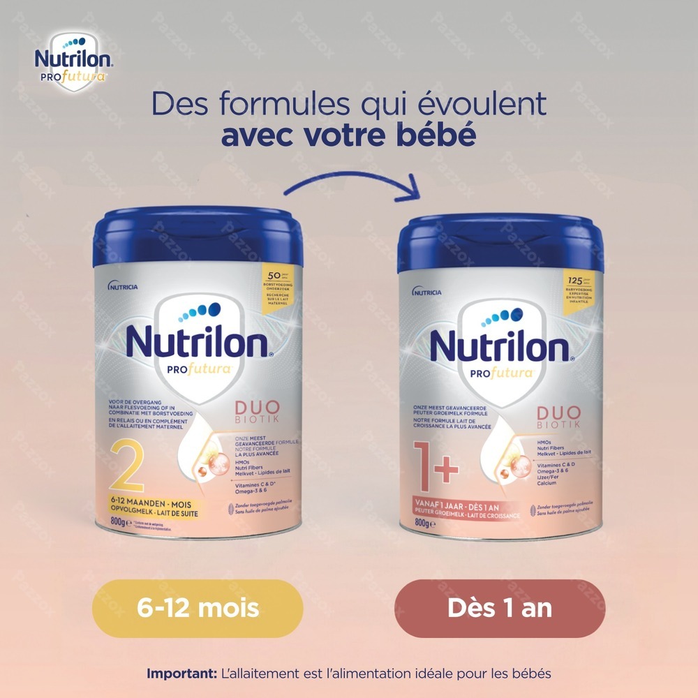Profutura 2 composition unique Duobiotik Lait de suite bébé 6 à 12 mois poudre 800g
