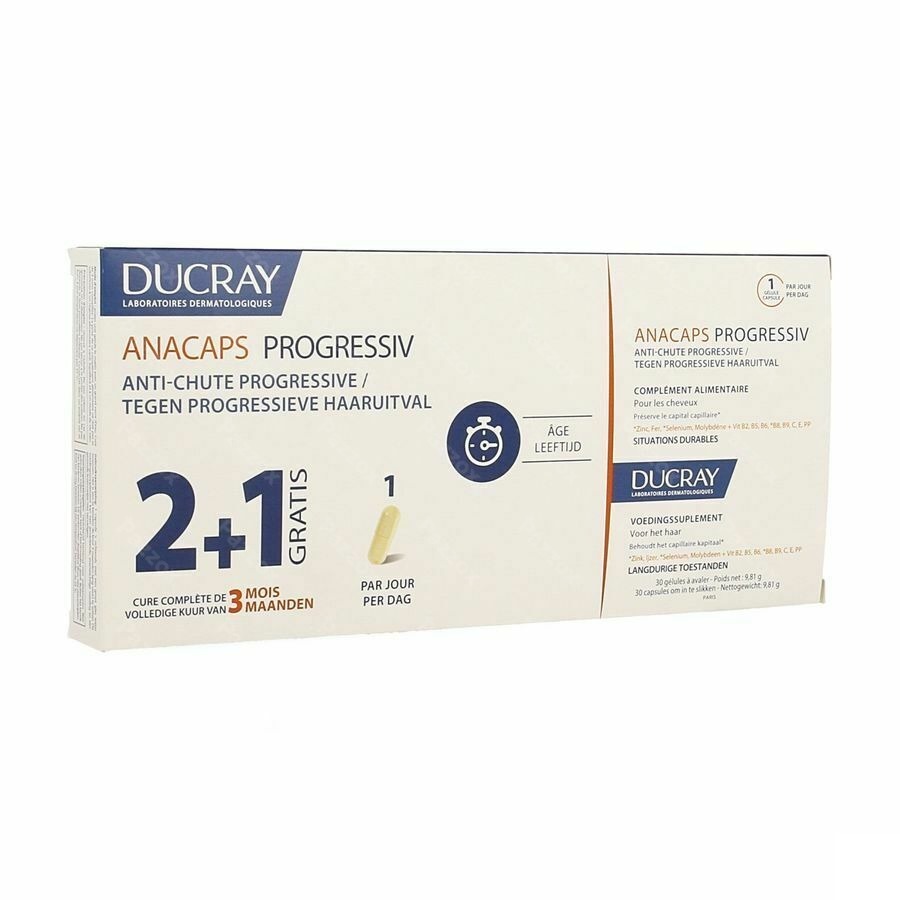 Ducray Anacaps Trio Progressiv A/chute Caps 3x30