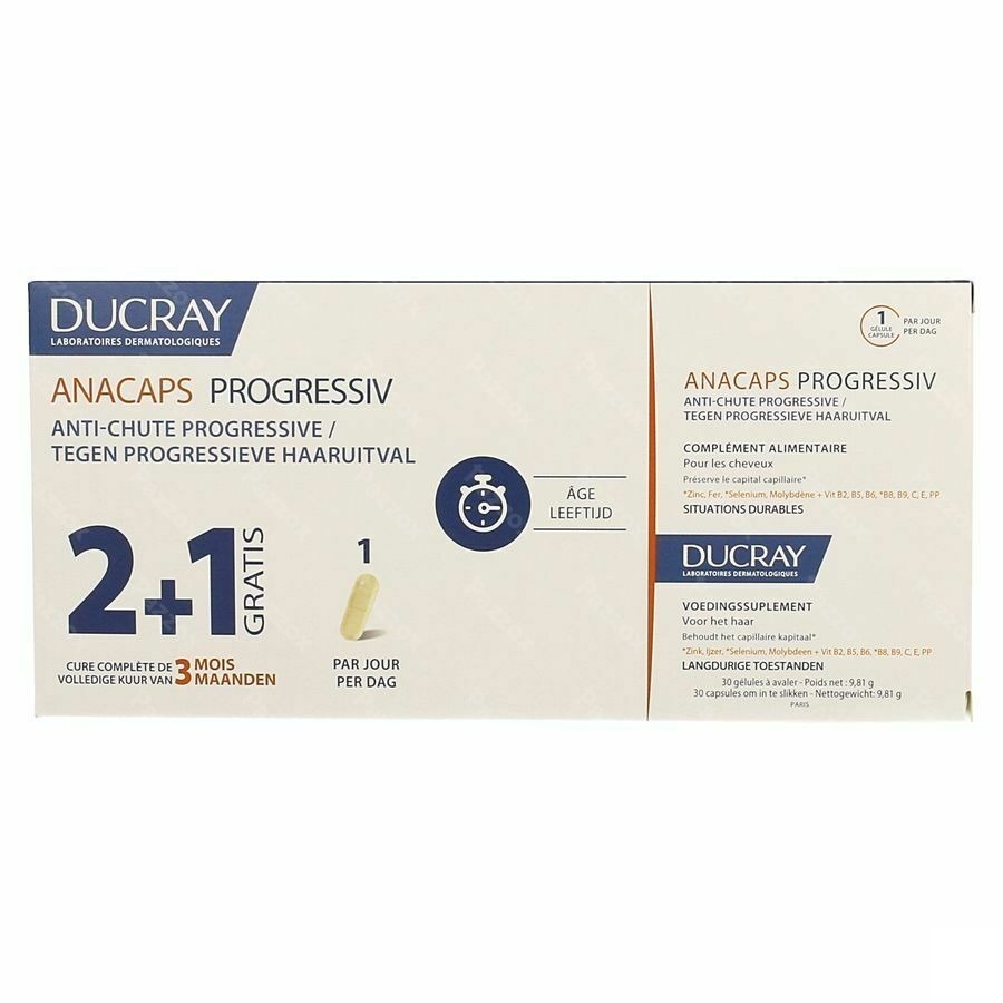 Ducray Anacaps Trio Progressiv A/chute Caps 3x30
