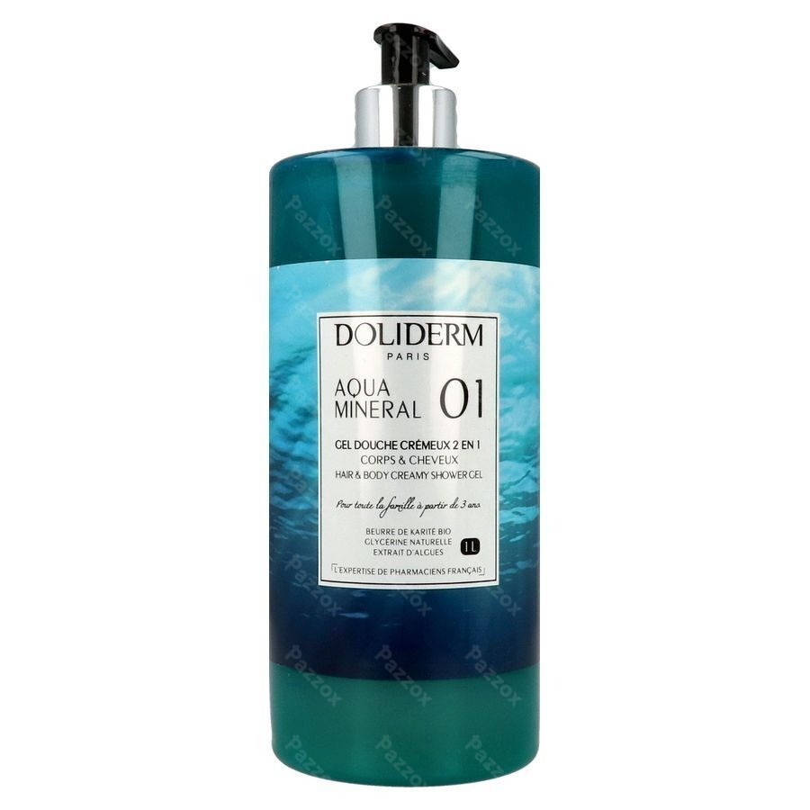 Doliderm Gel Douche 2en1 Aqua Mineral Fl Pompe 1l