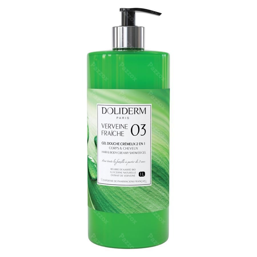 Doliderm Gel Douche 2en1 Verveine Frche Flpompe 1l