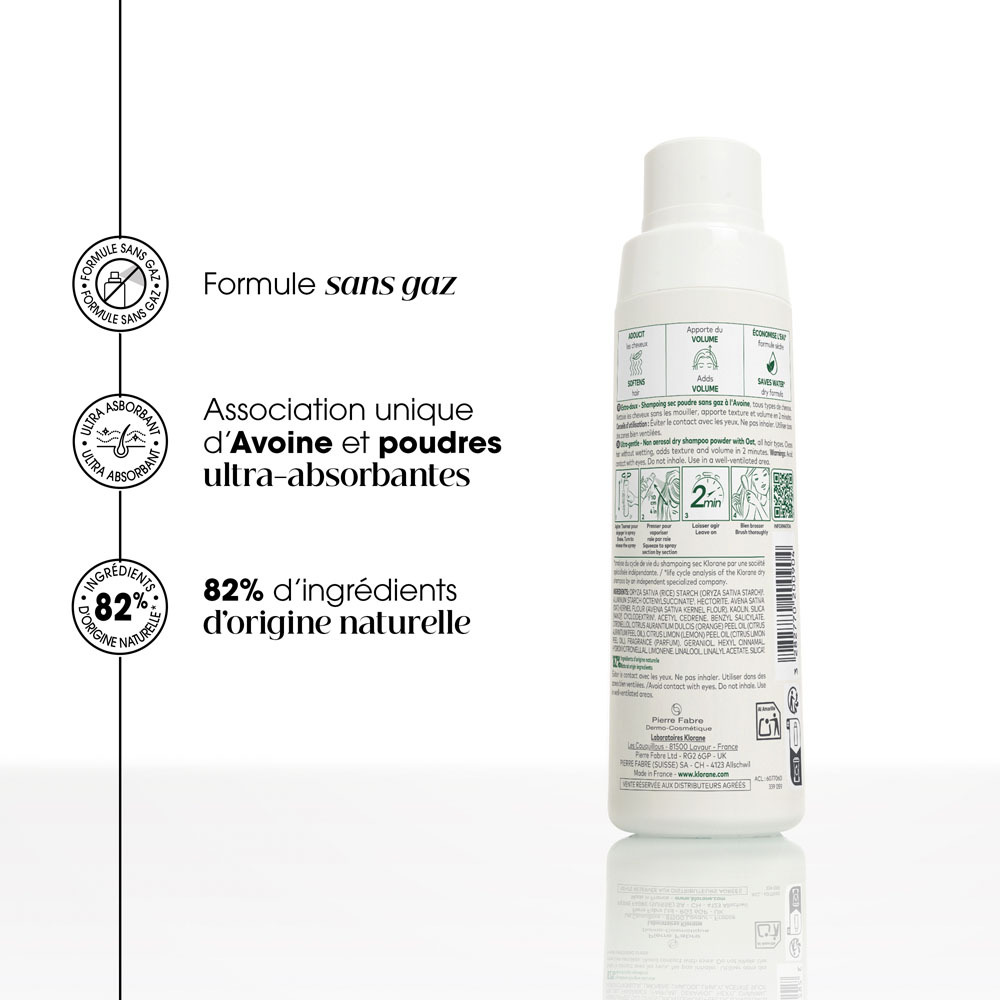 Klorane Capil. Sh Sec Avoine Rotopoudre S/lyral50g