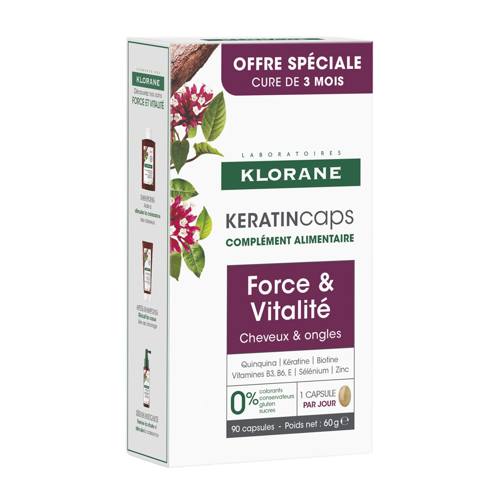 Klorane Capillaire Karatincaps Force et Vitalité 3x30 Capsules