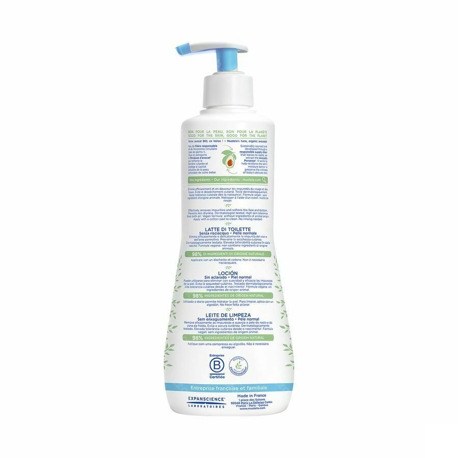 Mustela Lait Toilette S/rincage 500ml