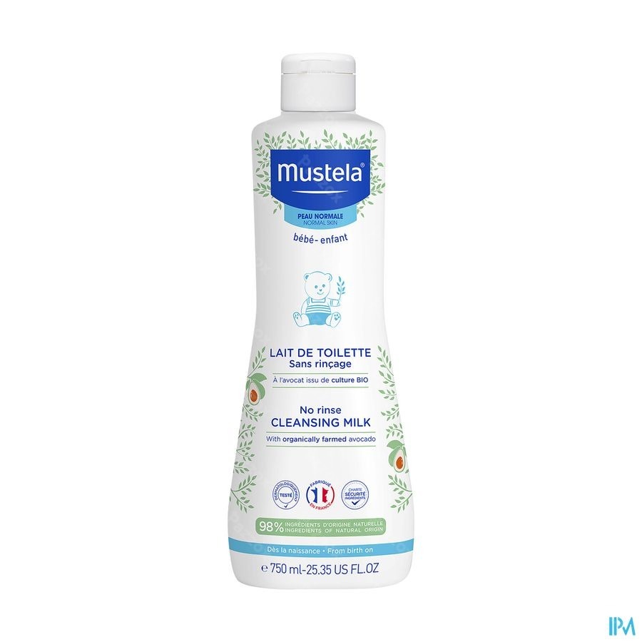 Mustela Lait Toilette Sans Rincage 750ml