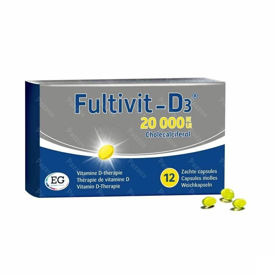 Fultivit-D3 20 000 IU 12 Capsules Molles
