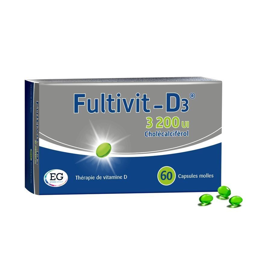 Fultivit-D3 3200 IU 60 Capsules Molles