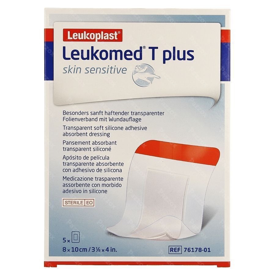 Leukomed T Plus Skin Sens. 8cmx10cm 5 7617801