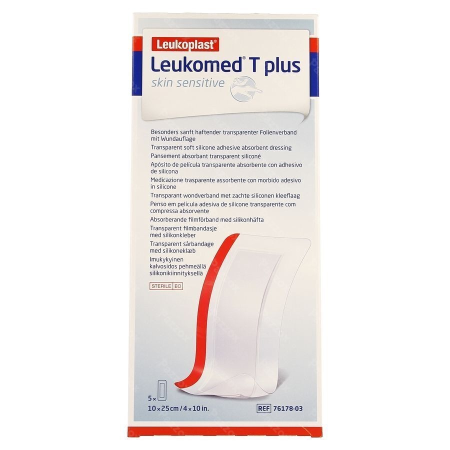 Leukomed T Plus Skin Sens. 10cmx25cm 5 7617803