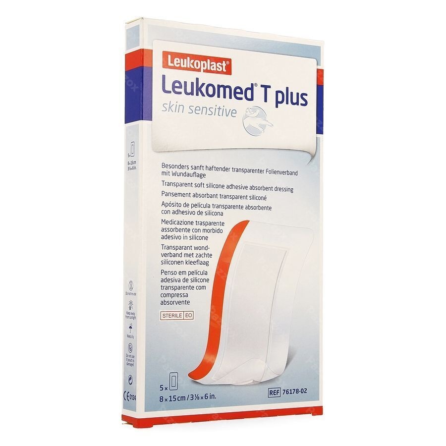 Leukomed T Plus Skin Sens. 8cmx15cm 5 7617802
