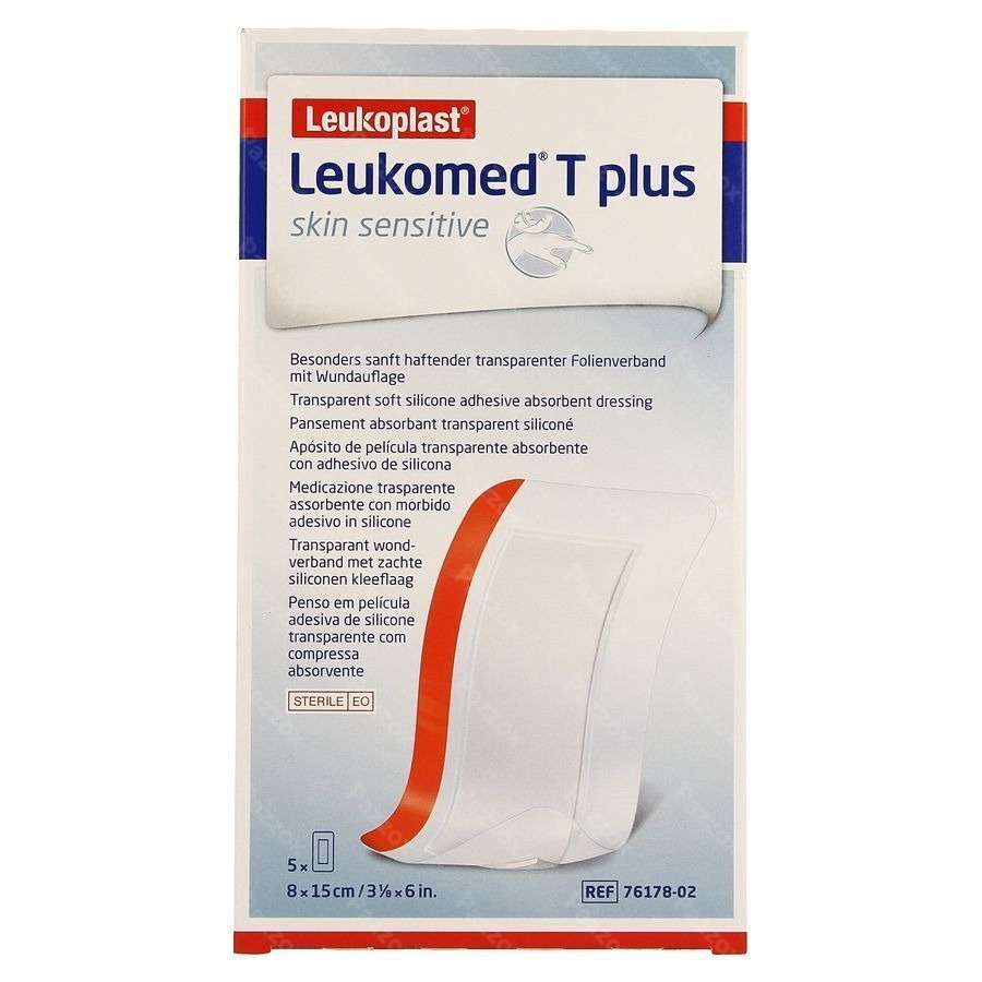 Leukomed T Plus Skin Sens. 8cmx15cm 5 7617802