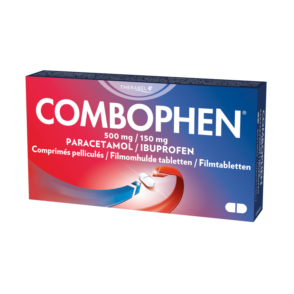 Combophen 500mg Paracétamol+150mg Ibuprofène 16 Tabletten