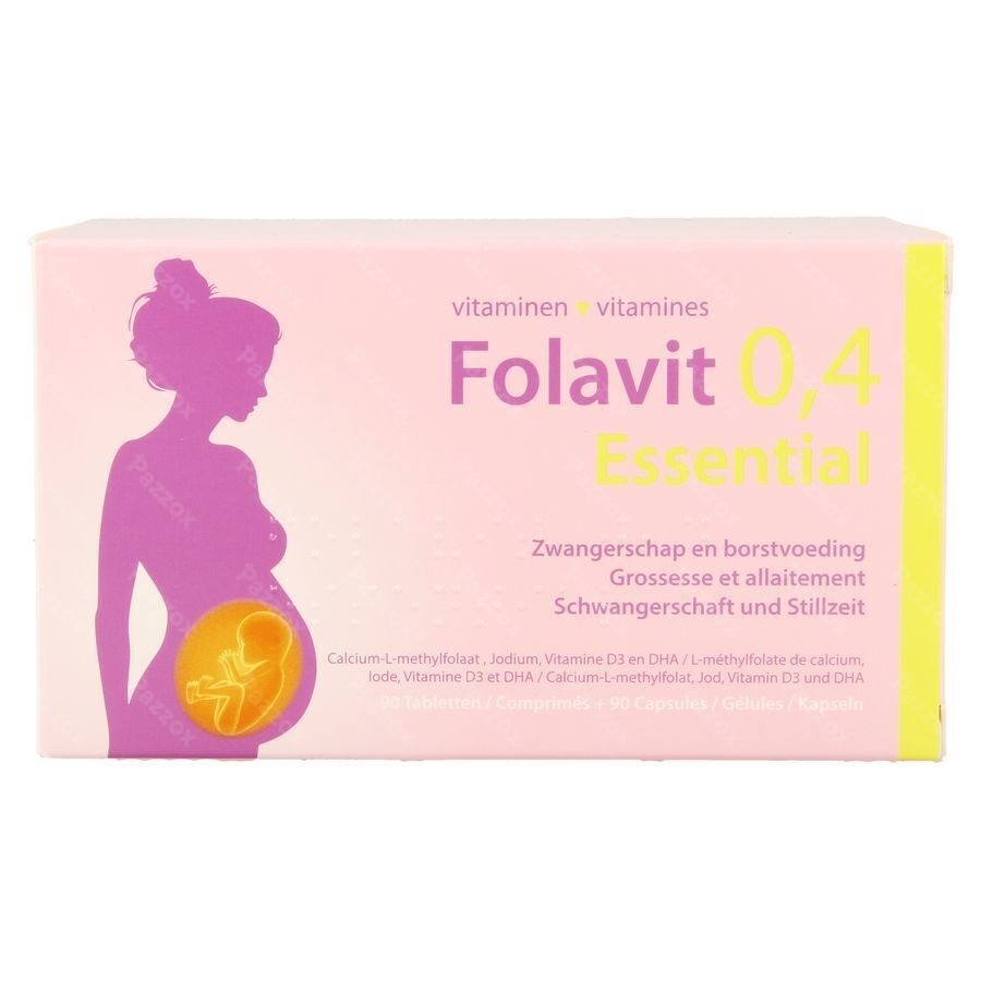 Folavit 0,4mg Essential Comp 90 + Caps 90
