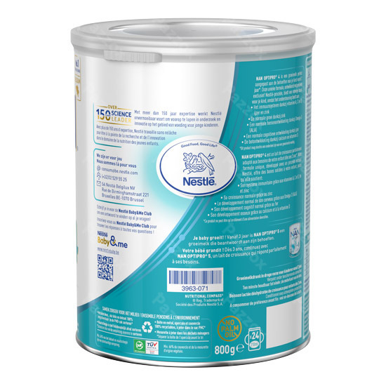 Nestlé Nan Optipro 4 Lait De Croissance Bébé 2+ 800g