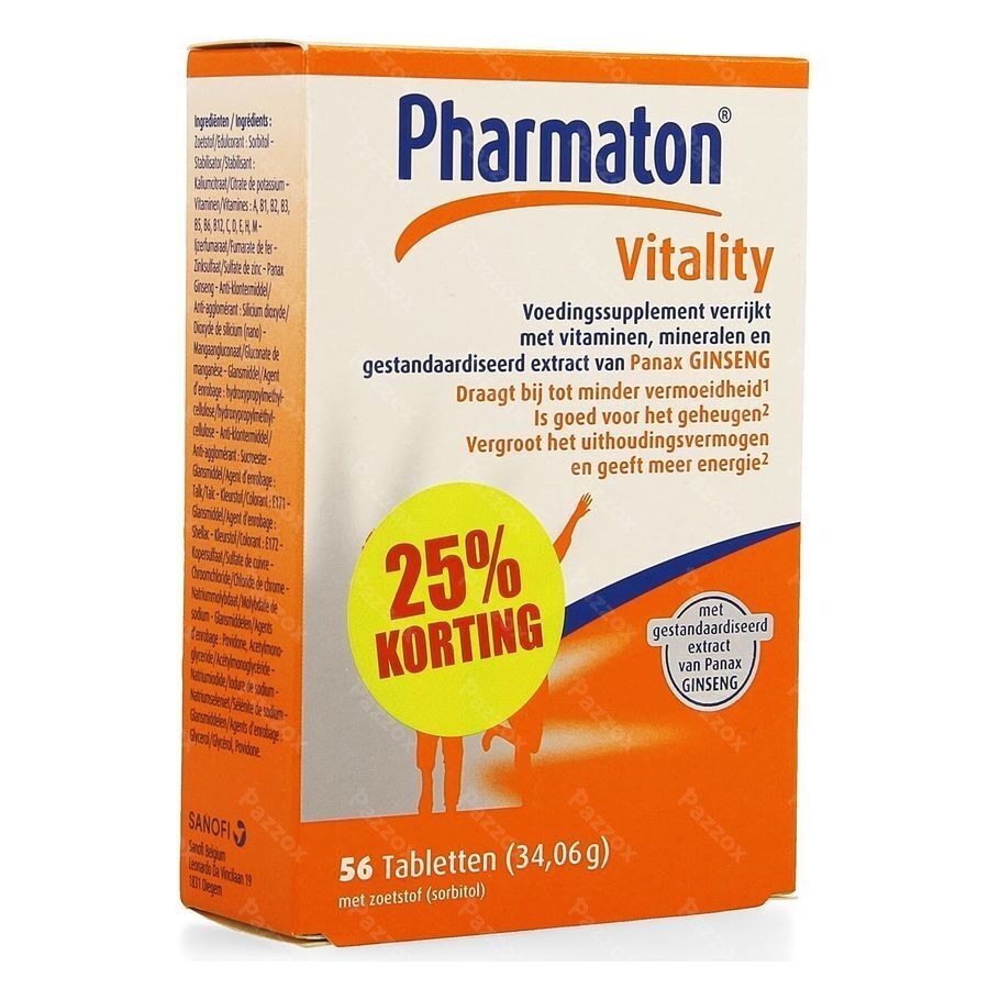 Pharmaton Vitality Comp 56 Promo 25% Gratuit