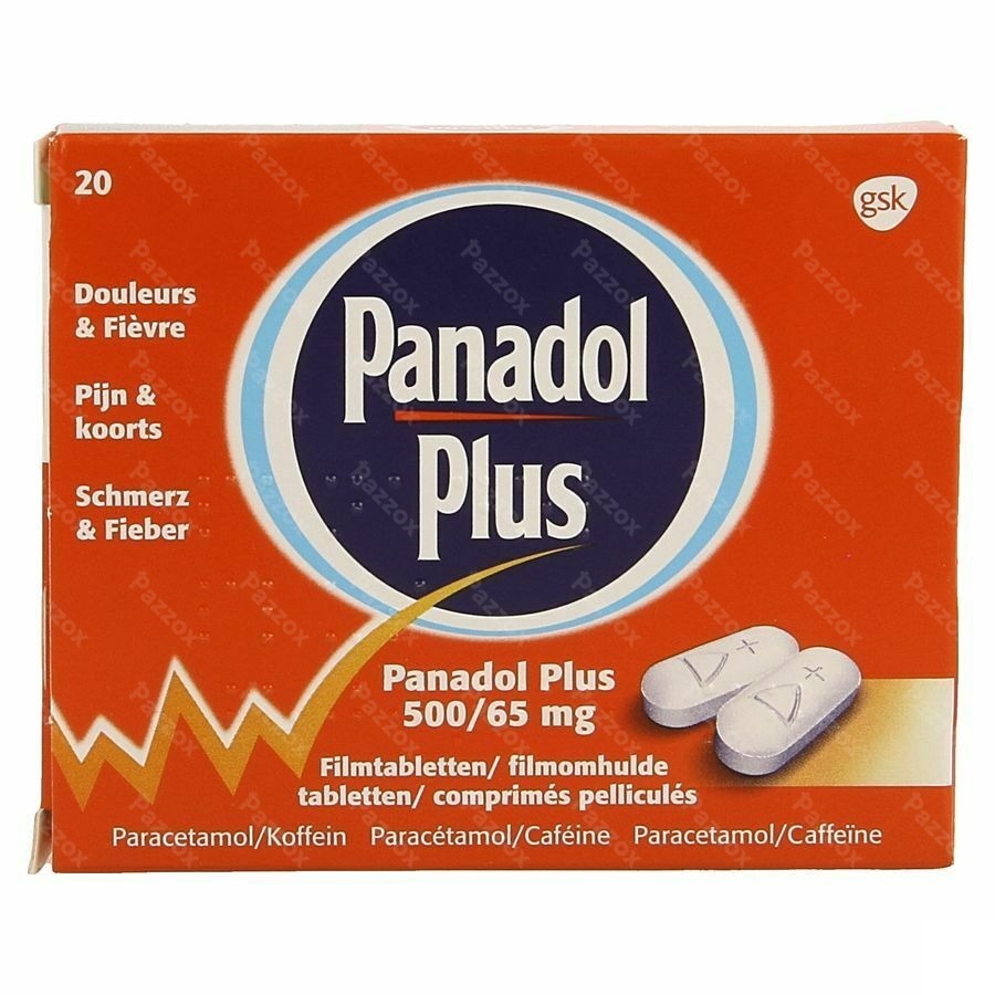 Panadol Plus 500mg/65mg 20 Comprimés