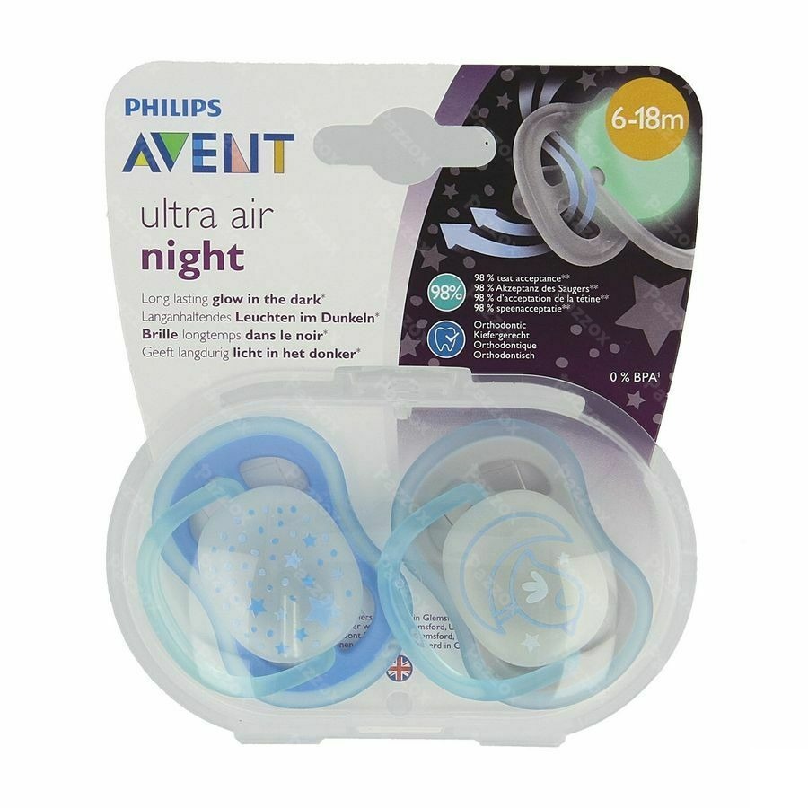 Philips Avent Sucette +6m Air Night Mix