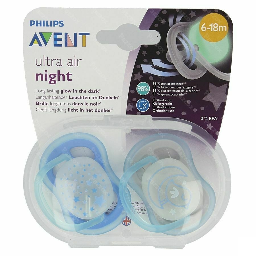Philips Avent Sucette +6m Air Night Mix