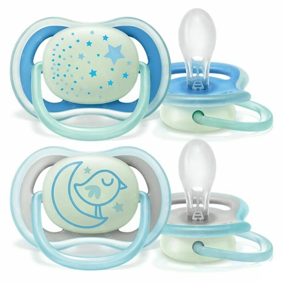 Philips Avent Sucette Air Night Boy 2 Pi&egrave;ce(s) +6m
