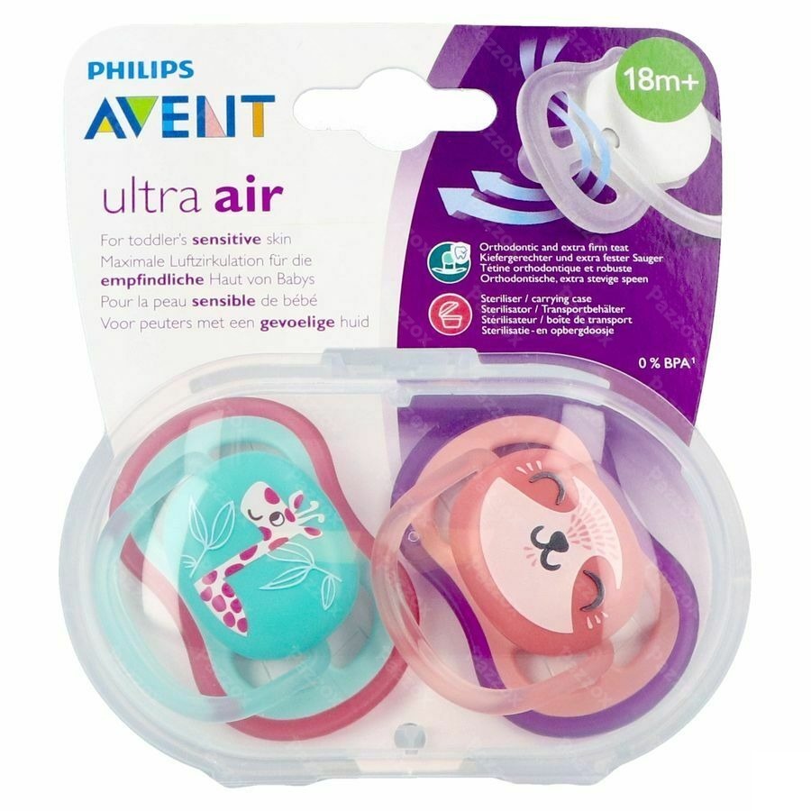Philips Avent Sucette +18m Air Girl Giraffe Chat