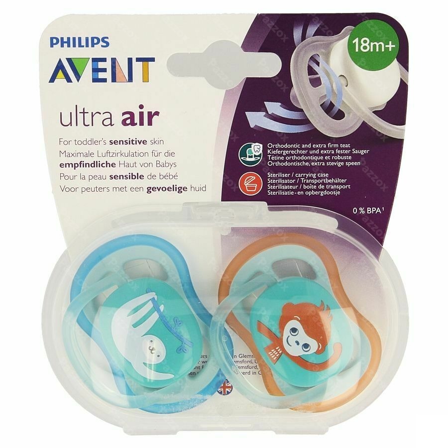 Philips Avent Sucette +18m Air Singe Leopard