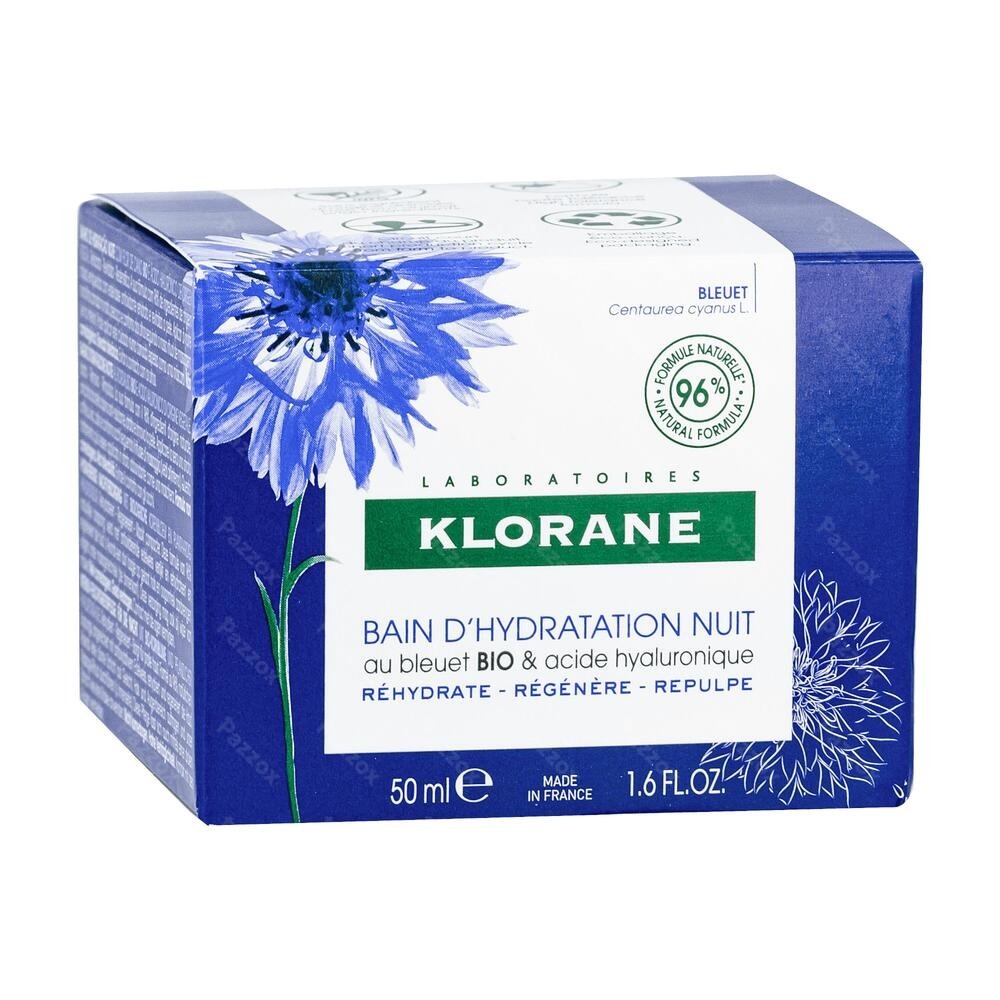 Klorane Visage Bleuet Bain Hydra Nuit 50ml