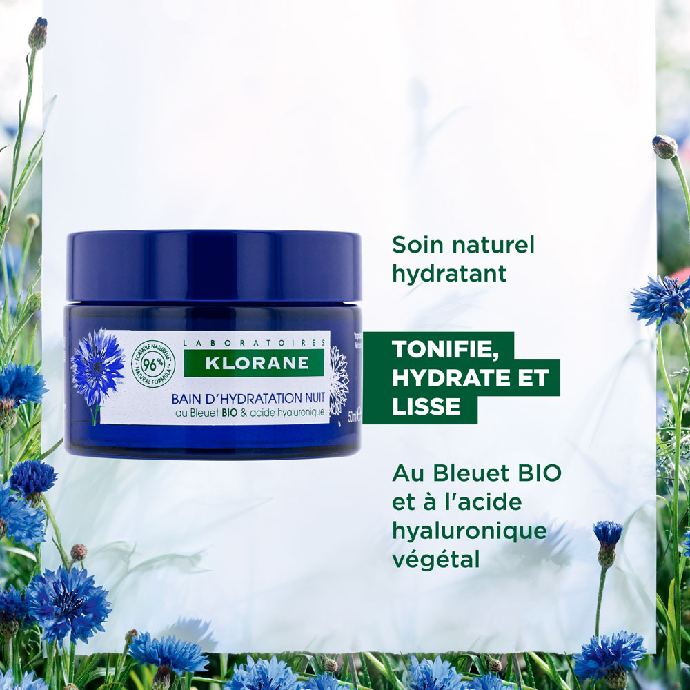 Klorane Visage Bleuet Bain Hydra Nuit 50ml