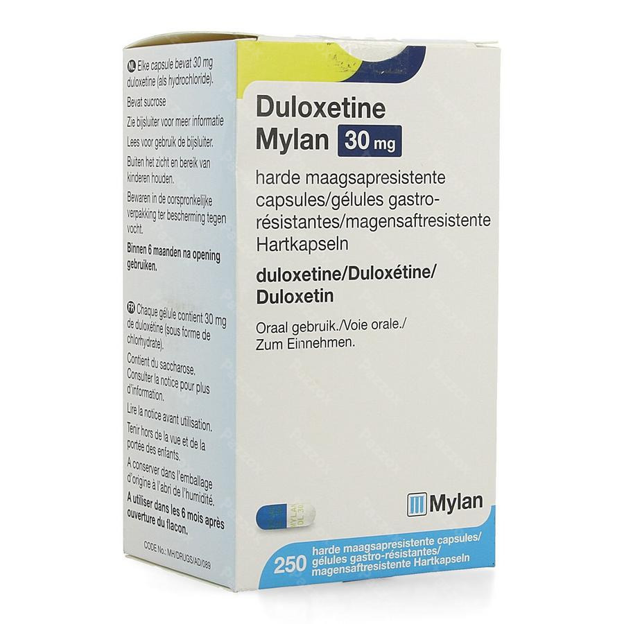 Duloxetine Mylan Gastro Res. Caps 250x30mg Fl Hdpe