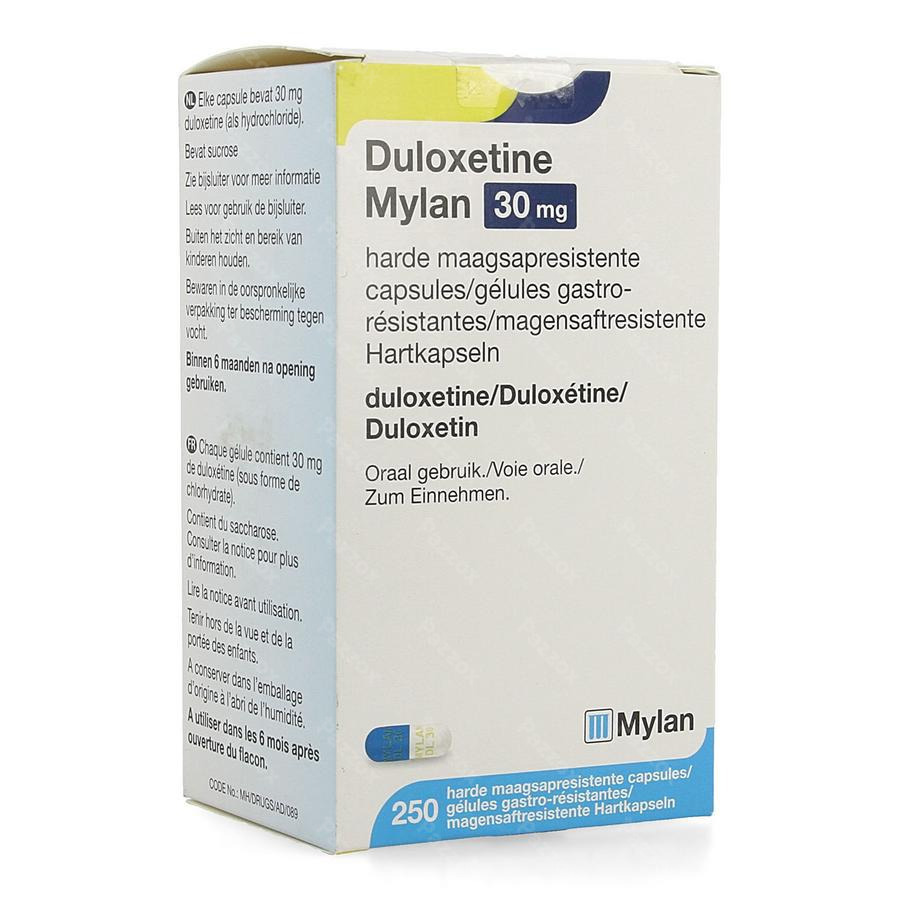 Duloxetine Mylan Gastro Res. Caps 250x30mg Fl Hdpe