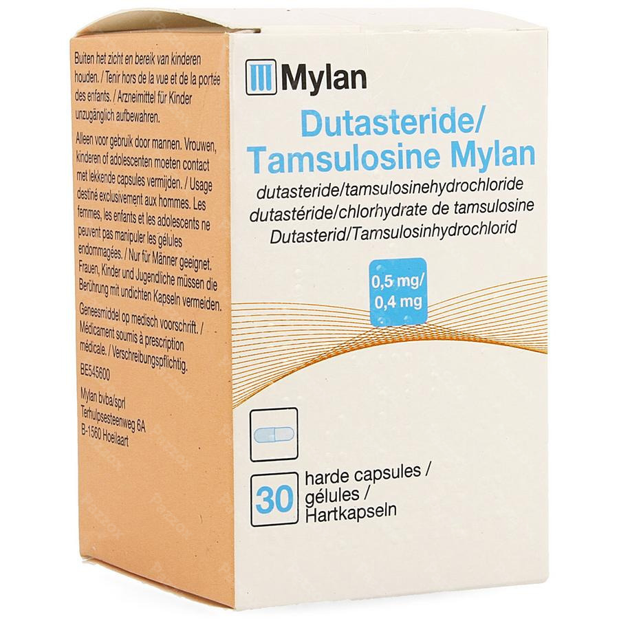 Dutasteride Tamsulosine Mylan 0,5mg/0,4mg Caps 30