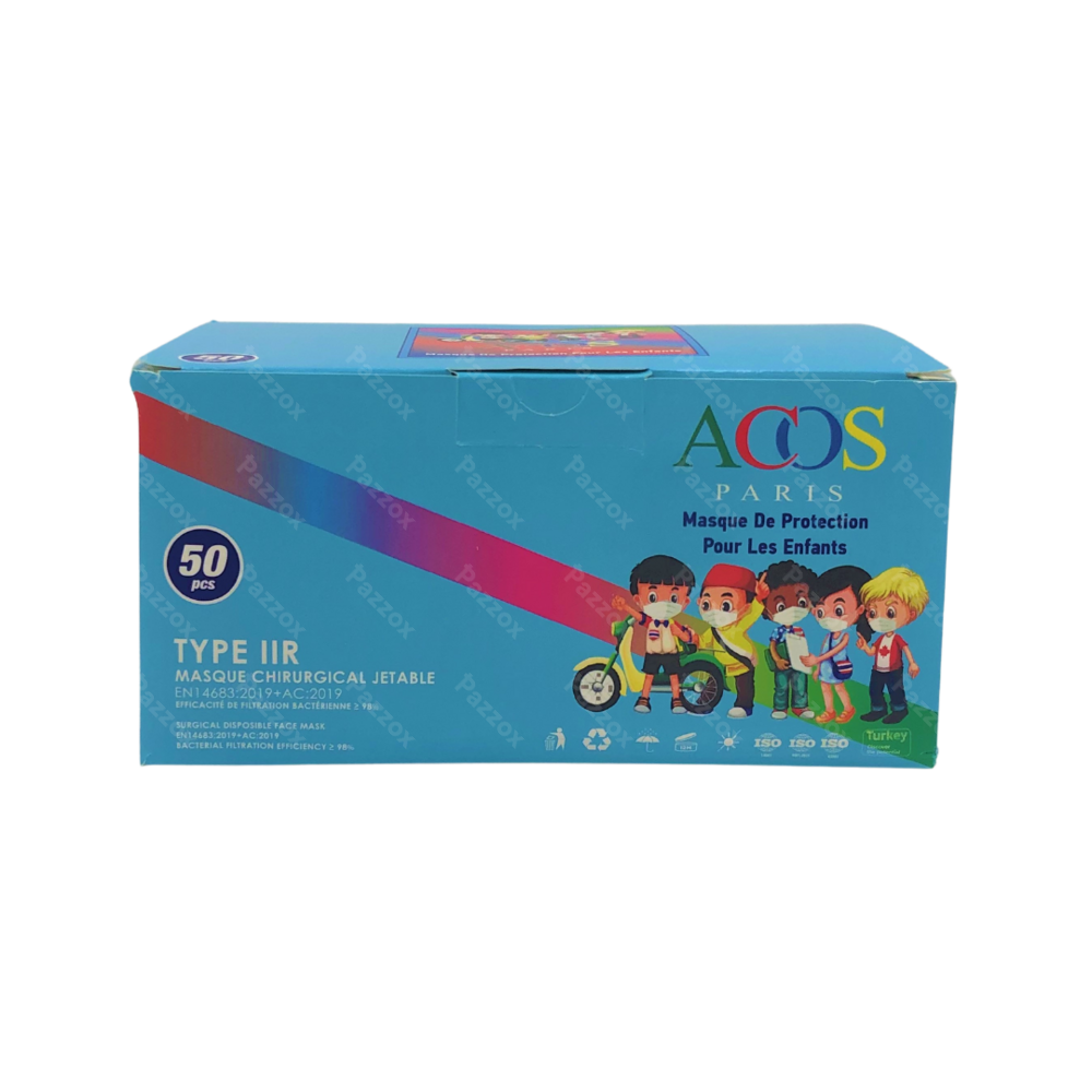 Masque Chirurgical Enfants Type IIR Bleu 50 pièces