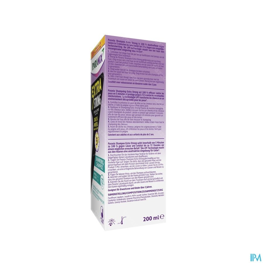 Paranix Shampoo Extra Strong Peigne 200ml