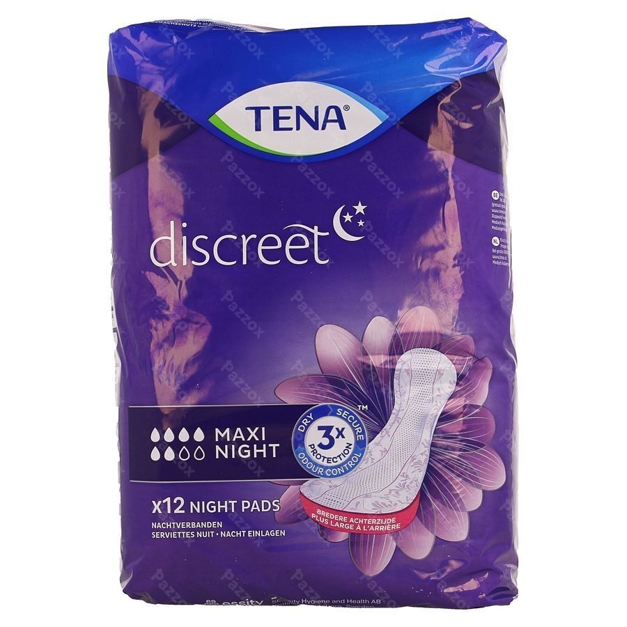 Tena Discreet Maxi Night 12