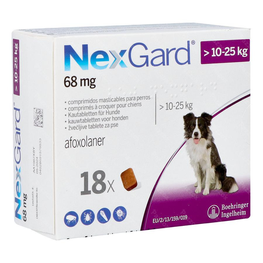 Nexgard 68mg >10- 25kg Comp Croq 18